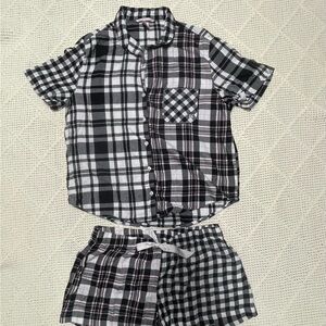 Victoria's Secret Monochrome Plaid Pajama Set